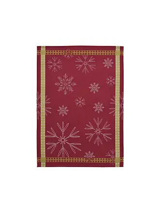 SANDER | Weihnachts Geschirrtuch 50x70cm VAIL Olive | rot